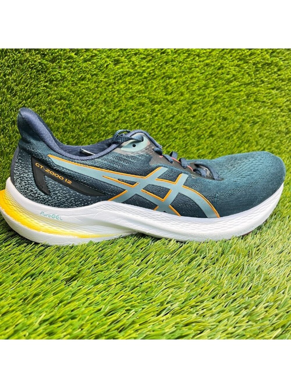 Asics GT 2000 12 Mens Size 11 Blue White Athletic Running Walking Shoes Sneakers